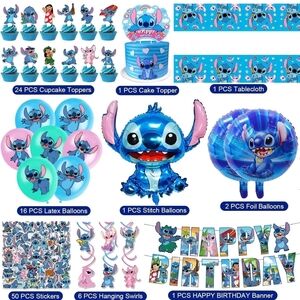 Stitch Birthday Party Supplies Set - Blue